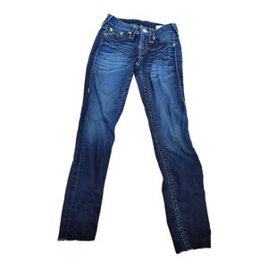 True religion skinny legging distressed hem jeans size 25